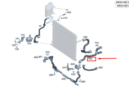 new mercedes-benz c s206 engine coolant hose a2065017200 original