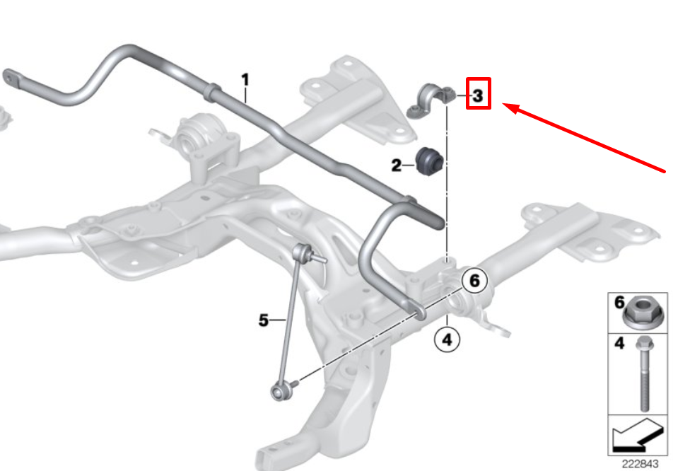 new mini countryman r60 front stabilizer support 9808338 31309808338 original