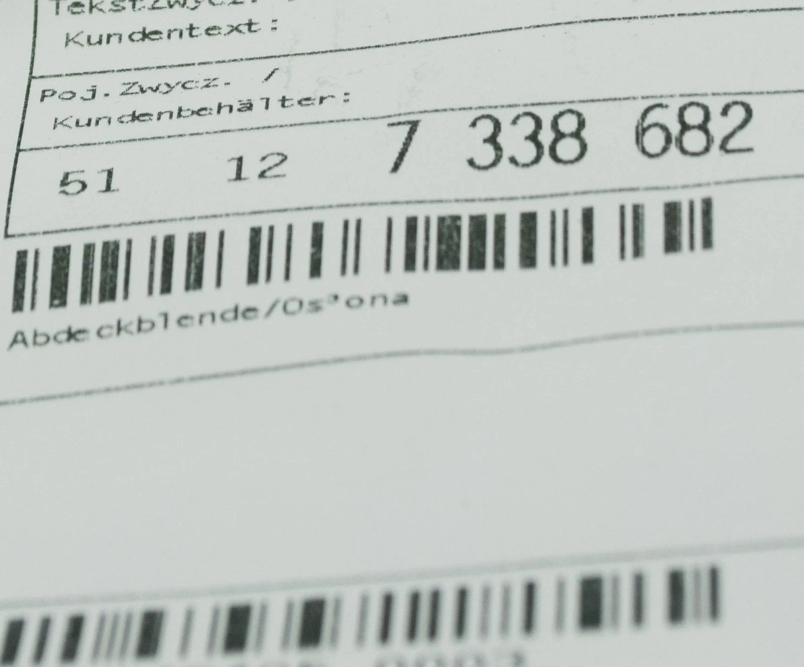 NEW BMW 4 GRAN COUPE F36 REAR BUMPER COVER TRIM 51127338682 7338682 ORIGINAL