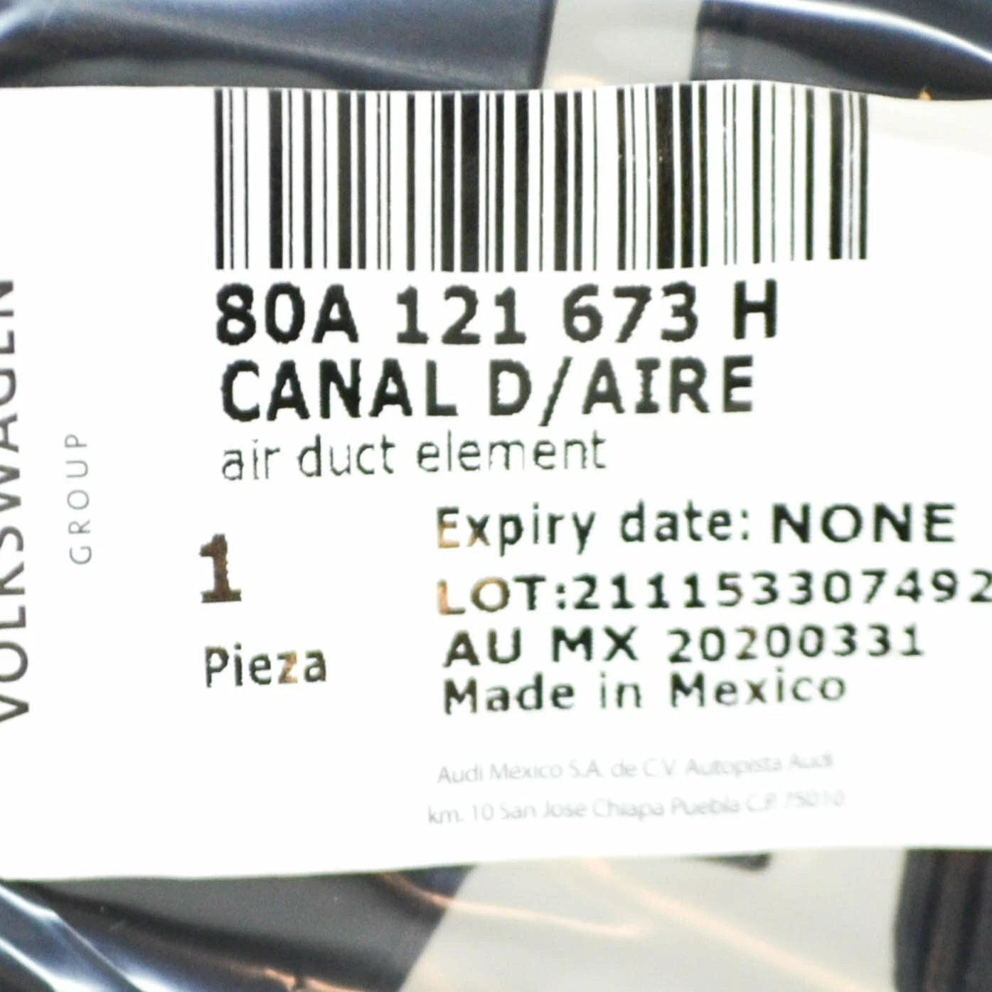 NEW AUDI Q5 FY LEFT AIR DUCT BAFFLE REFLECTOR 80A121673H