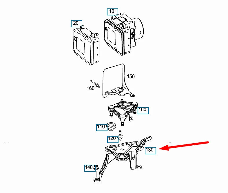NEW MERCEDES-BENZ SLK R172 ABS PUMP BRACKET A1724300410