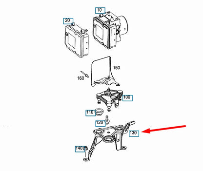 NEW MERCEDES-BENZ SLK R172 ABS PUMP BRACKET A1724300410