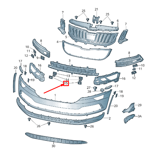 new skoda karoq nu front left inner bumper trim 57a853665b9b9 original