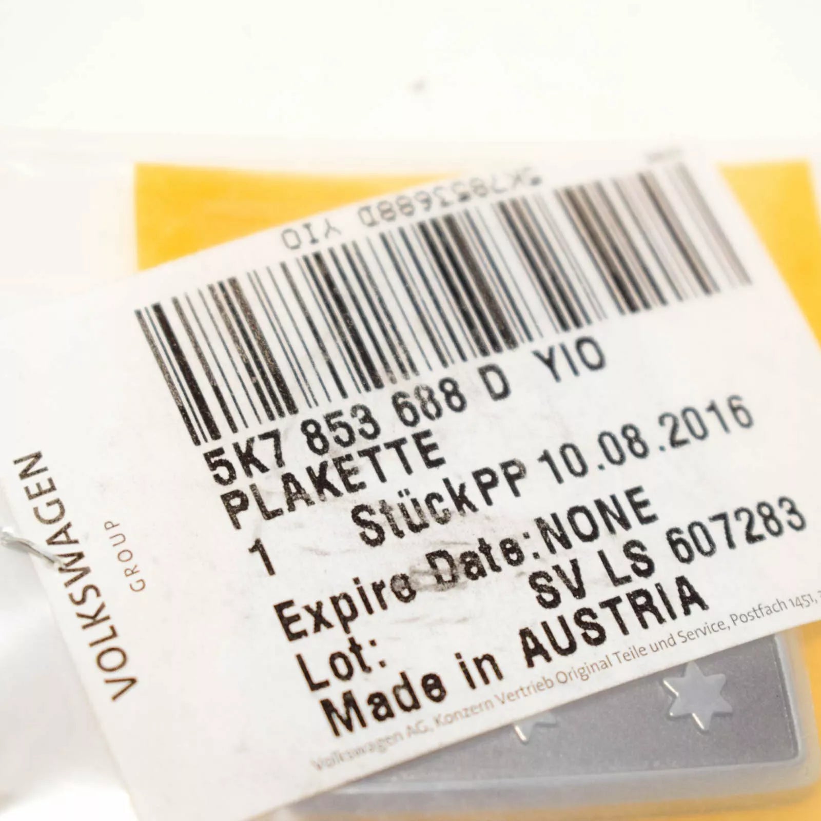 NEW VW BEETLE A5 KARMANN CHROME SIDE BADGE EMBLEM 5K7853688DYIO