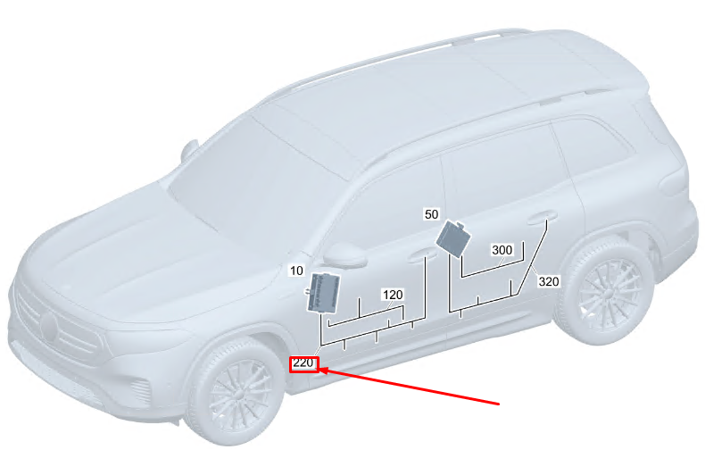 new mercedes-benz gls x167 front door wiring harness a1675406529 original