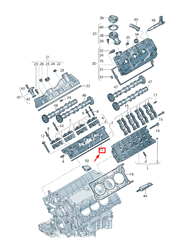 new audi q8 4mn engine cylinder head gasket 059103148aj original