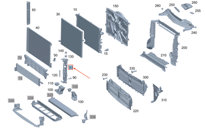 NEW MB E W213 ENGINE COOLER SUPPORTING FRAME LEFT A0995040400 ORIGINAL