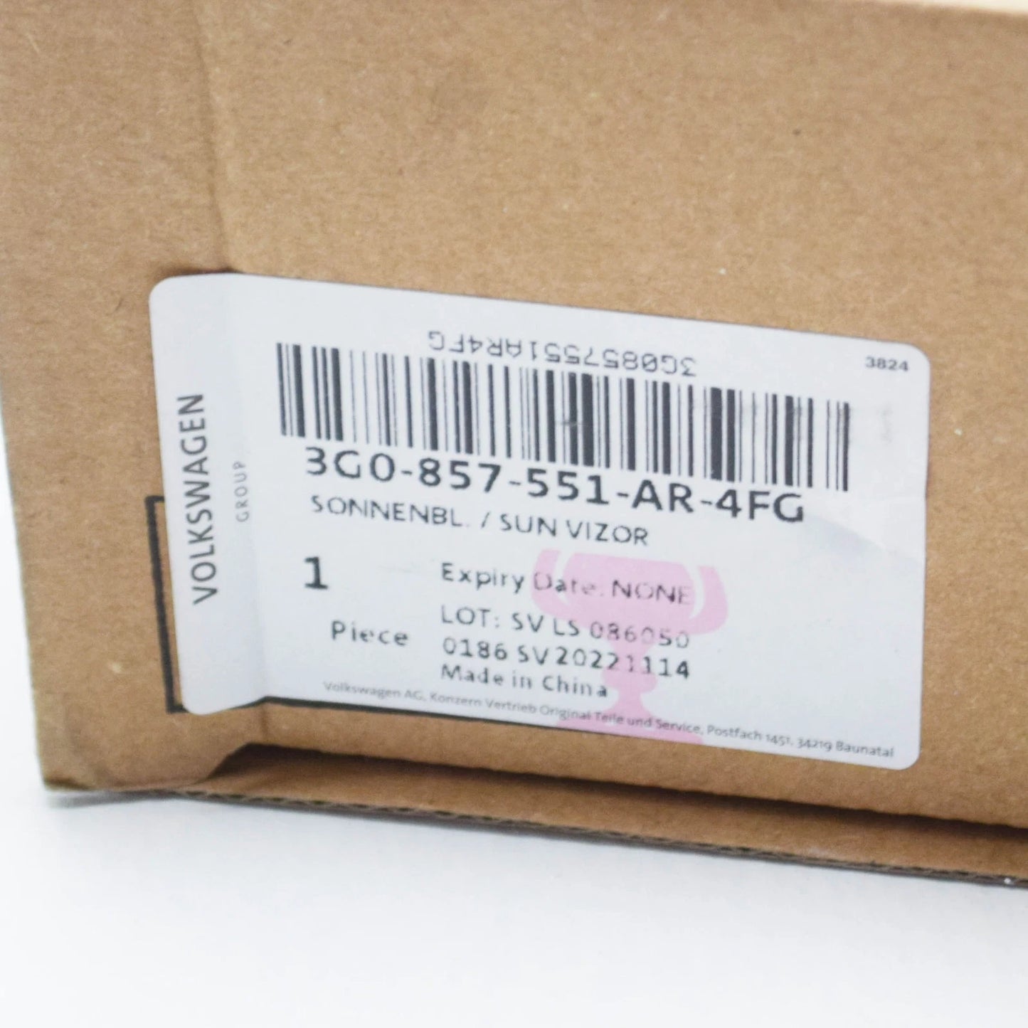 NEW VOLKSWAGEN ARTEON 3H7 LEFT SIDE SUN VISOR 3G0857551AR4FG ORIGINAL