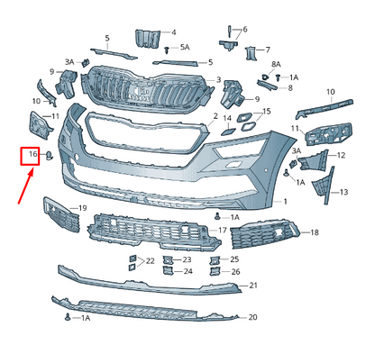 new skoda kamiq front right bumper tow hitch trim 658807241 original