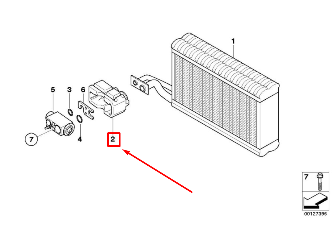 new bmw 6 e63 a/c line o-ring 6933915 64116933915 original