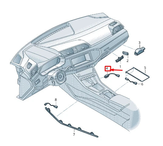 NEW AUDI Q3 F3 CONSOLE INTERIOR LED LIGHTING 83A919390D