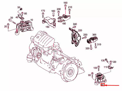 NEW MERCEDES-BENZ CLA COUPE C117 GEARBOX TRANSMISSION MOUNT A2462402317 ORIGINAL