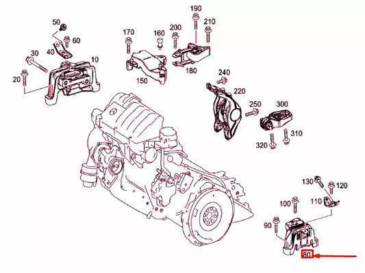 NEW MERCEDES-BENZ CLA COUPE C117 GEARBOX TRANSMISSION MOUNT A2462402317 ORIGINAL