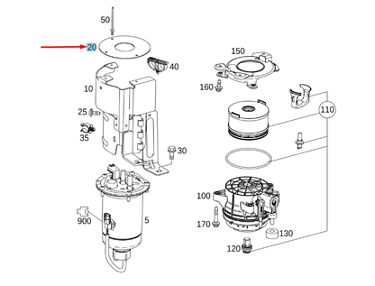 NEW MB VITO W447 FUEL FILTER MOUNTING PLATE BRACKET A4474703200 ORIGINAL