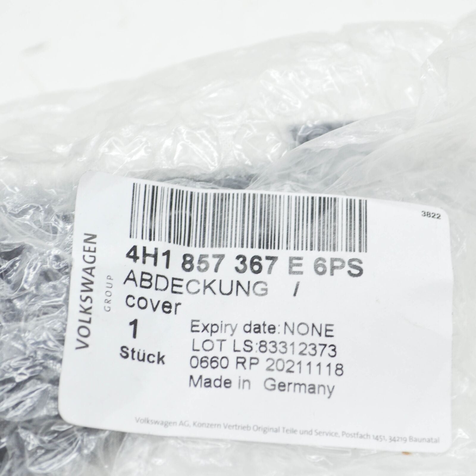 NEW AUDI A8 4H FRONT DASH PANEL SPEAKER COVER LHD 4H1857367E6PS ORIGINAL