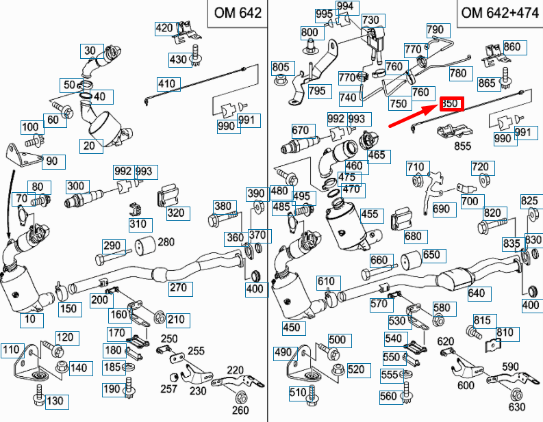 NEW MERCEDES-BENZ E W211 EXHAUST GAS TEMPERATURE SENSOR A0071537428 ORIGINAL
