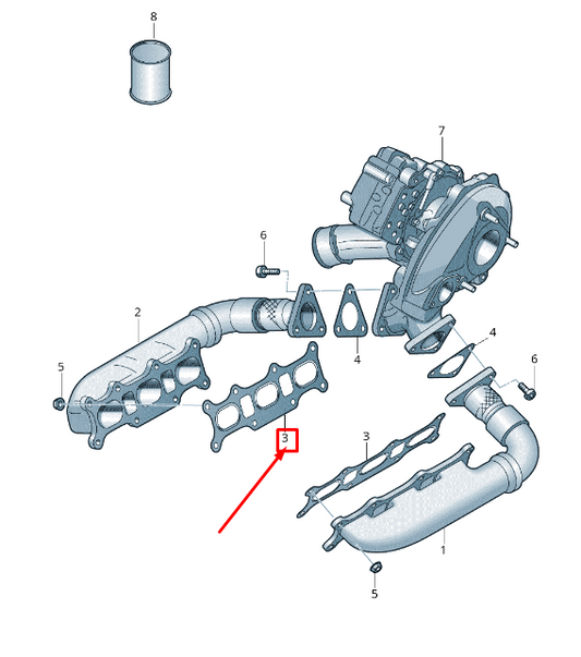 new audi q5 8r exhaust manifold gasket 059253039n original
