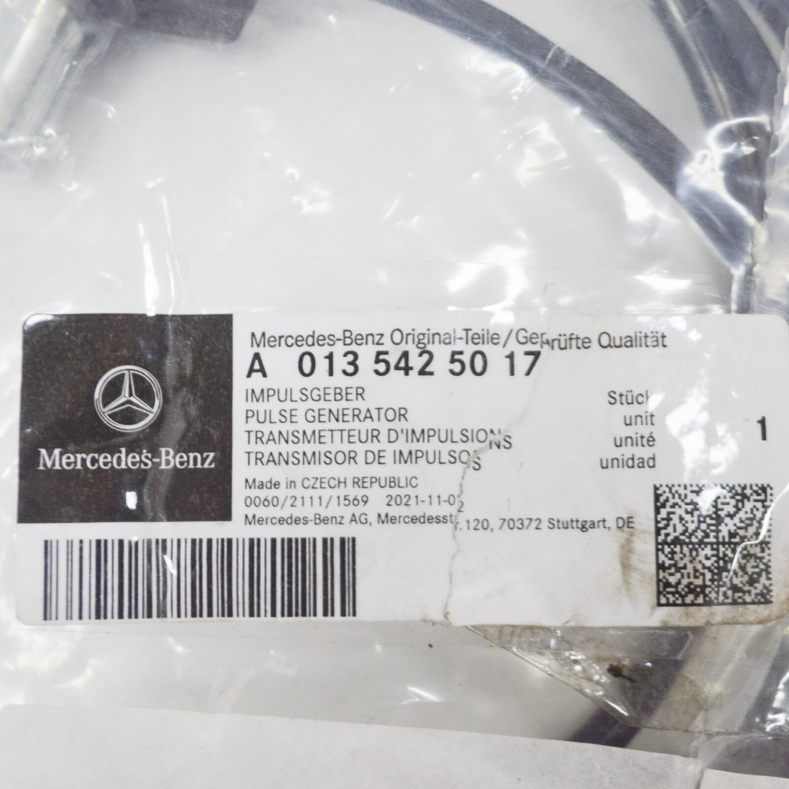 NEW MERCEDES-BENZ VITO W639 SPEED SENSOR PULSE SENDER UNIT A0135425017 ORIGINAL