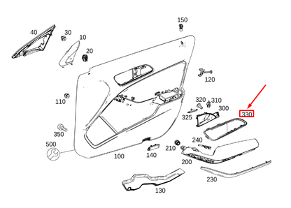 new mb gla x156 front right door panel trim molding lhd a2467200648 original