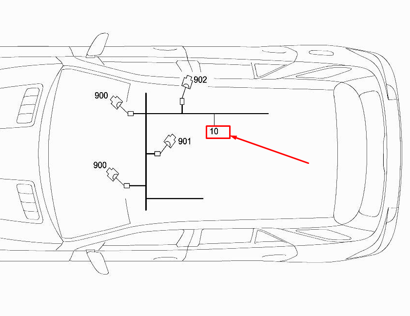 new mercedes-benz ml w166 roof electrical wiring harness a1665400403 original