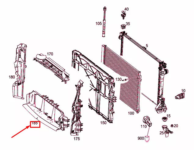 NEW MERCEDES-BENZ VITO W447 BOTTOM AIR DUCT A4475050530 ORIGINAL