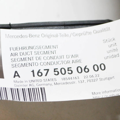 NEW MERCEDES-BENZ GLE W167 LOWER AIR DUCT SEGMENT A1675050600 ORIGINAL