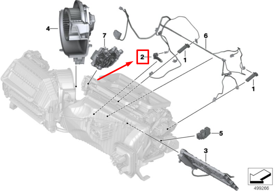 new bmw 3 g20 a/c evaporator temperature sensor 64119238084 9238084 original