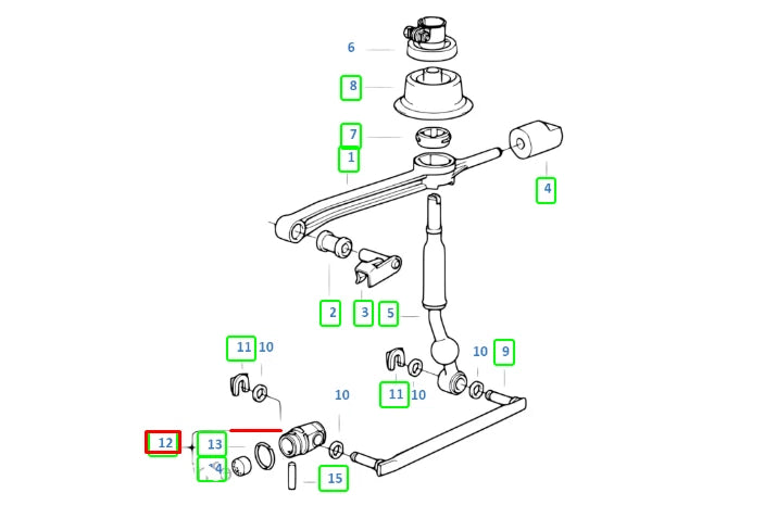 NEW BMW 3 E36 GEARSHIFT ROD SELECTOR JOINT 25117503525 7503525 ORIGINAL