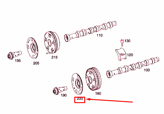 NEW MERCEDES-BENZ ML W164 CAMSHAFT INLET LEFT IMPULSE WHEEL A2720510539 ORIGINAL