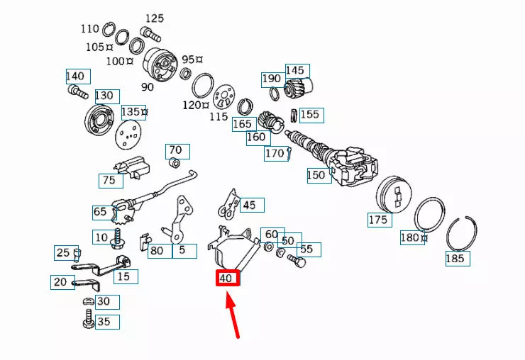 NEW MB C W202 STARTER NON-REPEAT AND BACK-UP LIGHT SWITCH A0005456806 ORIGINAL