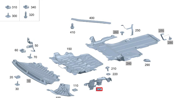 NEW MERCEDES-BENZ E W213 LEFT CENTER ENGINE PROTECTION A2135244000 ORIGINAL