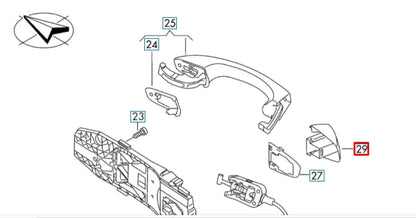 NEW AUDI Q3 F3 FRONT RIGHT HANDLE HOUSING TRIM LHD 5G0839168DGRU ORIGINAL
