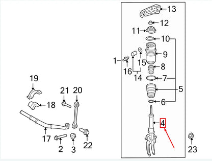 NEW VW TOUAREG 7L FRONT RIGHT SHOCK ABSORBER 7L6413032R ORIGINAL