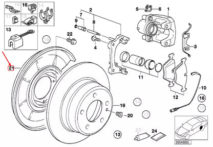NEW BMW M3 E36 REAR LEFT WHEEL BRAKE PROTECTION PLATE 34212227129 ORIGINAL