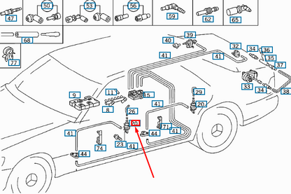 NEW MERCEDES-BENZ S W140 FRONT DOOR VACUUM ELEMENT A1408001875 ORIGINAL