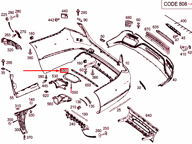 NEW MERCEDES-BENZ S W222 REAR BUMPER BOTTOM LEFT TRIM STRIP A2228852900 ORIGINAL