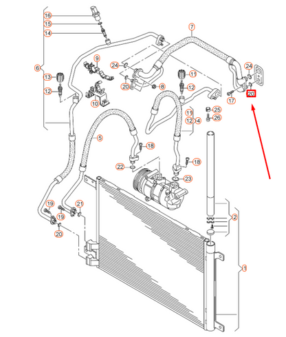 new audi a3 8v a/c refrigerant pipe o-ring 4d0260749b original