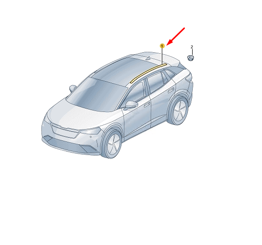new skoda enyaq iv left side roof rail 5lg860025041 original