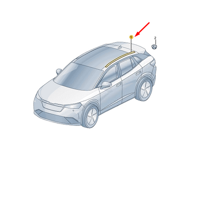new skoda enyaq iv left side roof rail 5lg860025041 original