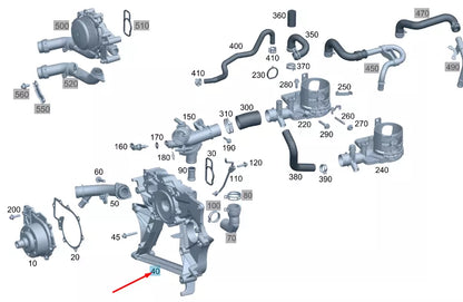 NEW MB SPRINTER W906 WATER PUMP MAJOR ASSEMBLY CARRIER A6512011509 ORIGINAL