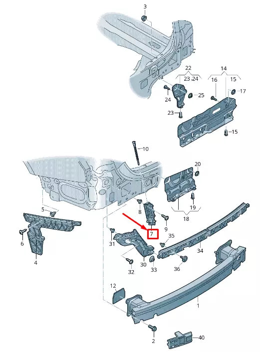 NEW AUDI A6 4A C8 REAR LEFT UPPER BUMPER GUIDE SECTION 4K5807889