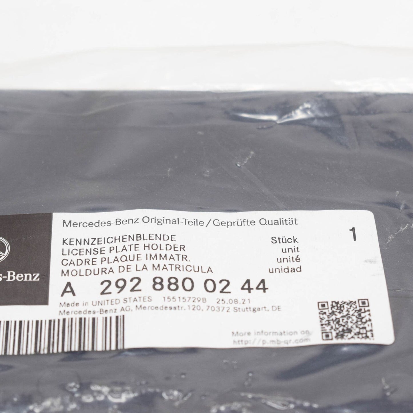 NEW MERCEDES-BENZ GLE COUPE C292 FRONT LICENSE PLATE HOLDER A2928800244 ORIGINAL