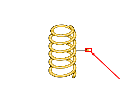 new audi a1 gb front coil spring 5q0411105cc original