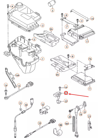 NEW AUDI A6 C6 CRANKSHAFT POSITION SENSOR 07D906433