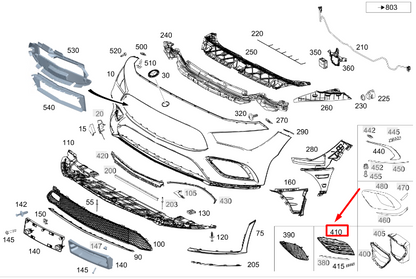 new mercedes-benz cla c118 front left lower bumper cover a1188856603 original