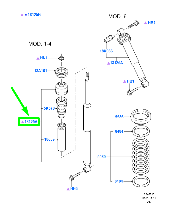 new ford focus mk1 rear shock absorber kit me98aj-18008-aa 2006072 original
