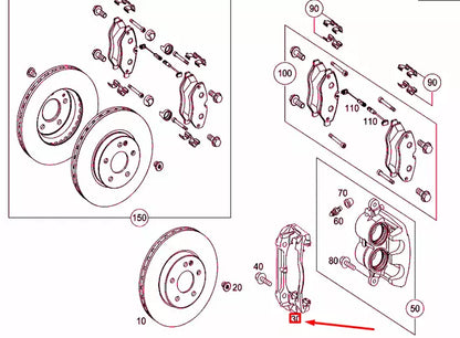 NEW MERCEDES-BENZ VITO W639 FRONT RIGHT BRAKE CARRIER A0004214106 ORIGINAL