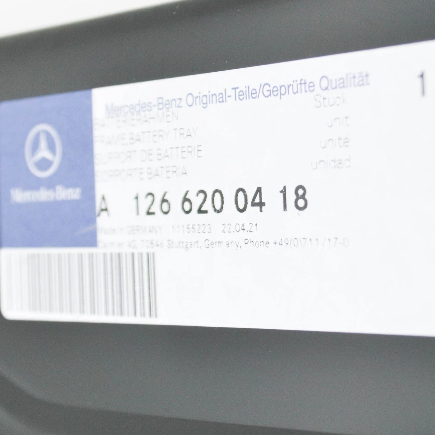 NEW MERCEDES-BENZ S W126 BATTERY RIGHT FRAME A1266200418 1990 ORIGINAL