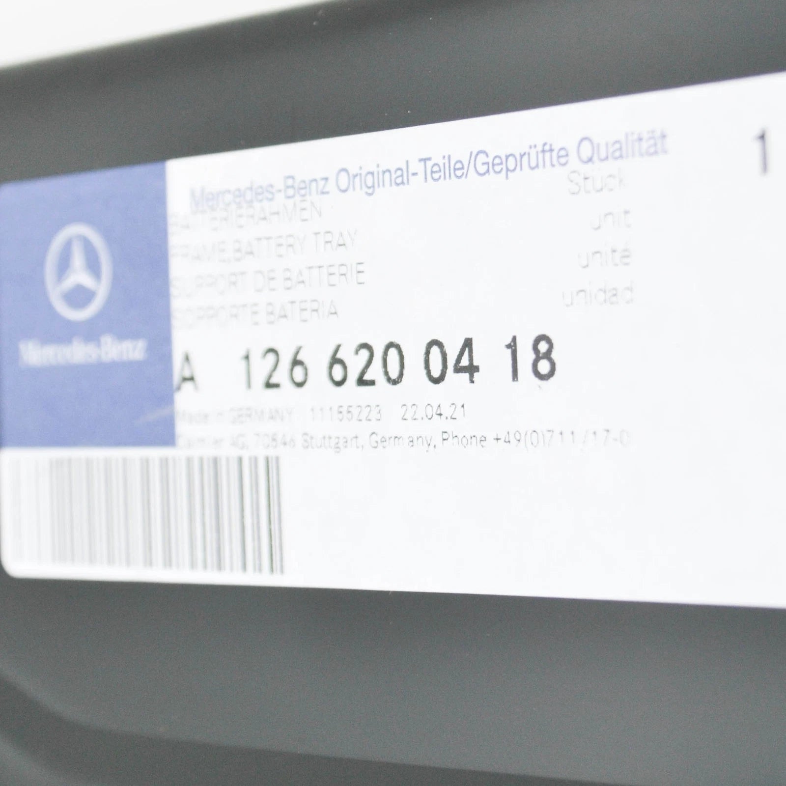 NEW MERCEDES-BENZ S W126 BATTERY RIGHT FRAME A1266200418 1990 ORIGINAL