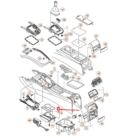 NEW AUDI A4 B8 CENTRE CONSOLE CUP HOLDER INSERT 8K08624354PK ORIGINAL
